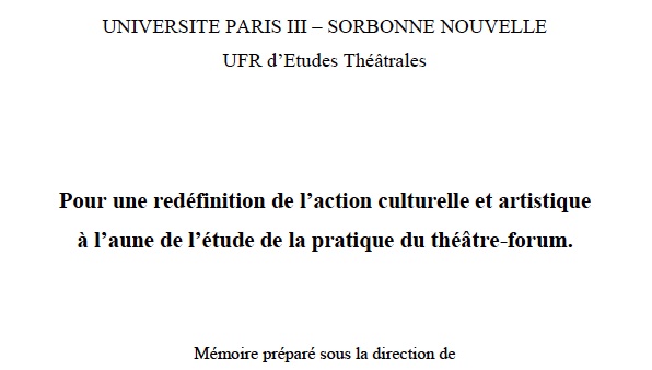 Mémoires et travaux universitaires